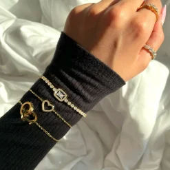 Shine Heart Armband | 18K vergoldet