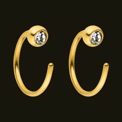 Shine Huggie | 18K vergoldet
