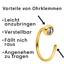 Shine Huggie | 18K vergoldet