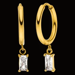 Simple Baguette Ohrringe | 18K vergoldet