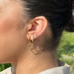 Simple Clover Ohrringe | 18K vergoldet
