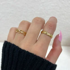 Smooth Heart Ring | 18K vergoldet