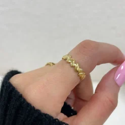Smooth Heart Ring | 18K vergoldet