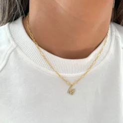 Smooth Letter Halskette | 18K vergoldet