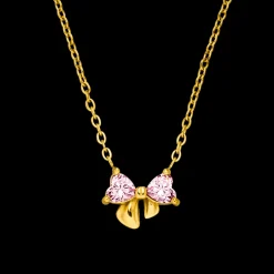 Sweet Bow Halskette | 18K vergoldet