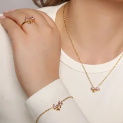 Sweet Bow Set | 18K vergoldet