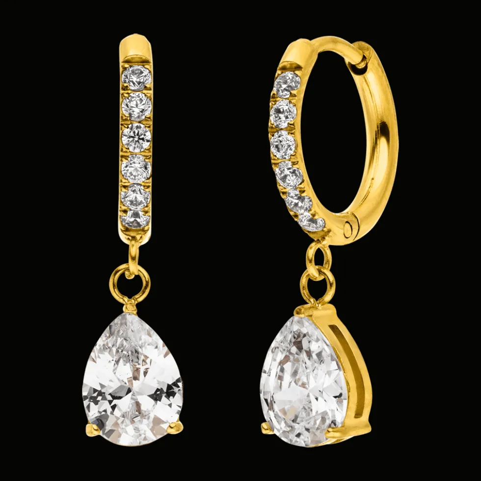Tear Drop Ohrringe | 18K vergoldet