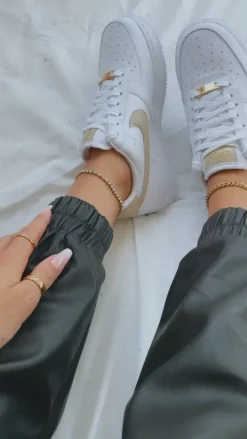 Tennis Fußkette | 18K vergoldet