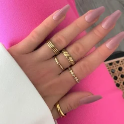 Thin Lena Ring | 18K vergoldet