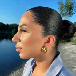 Triple Ohrstecker | 18K vergoldet