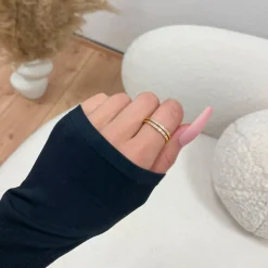 Two Layers Ring | 18K vergoldet