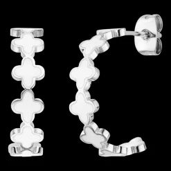 White Clovers Hoops | 18K vergoldet