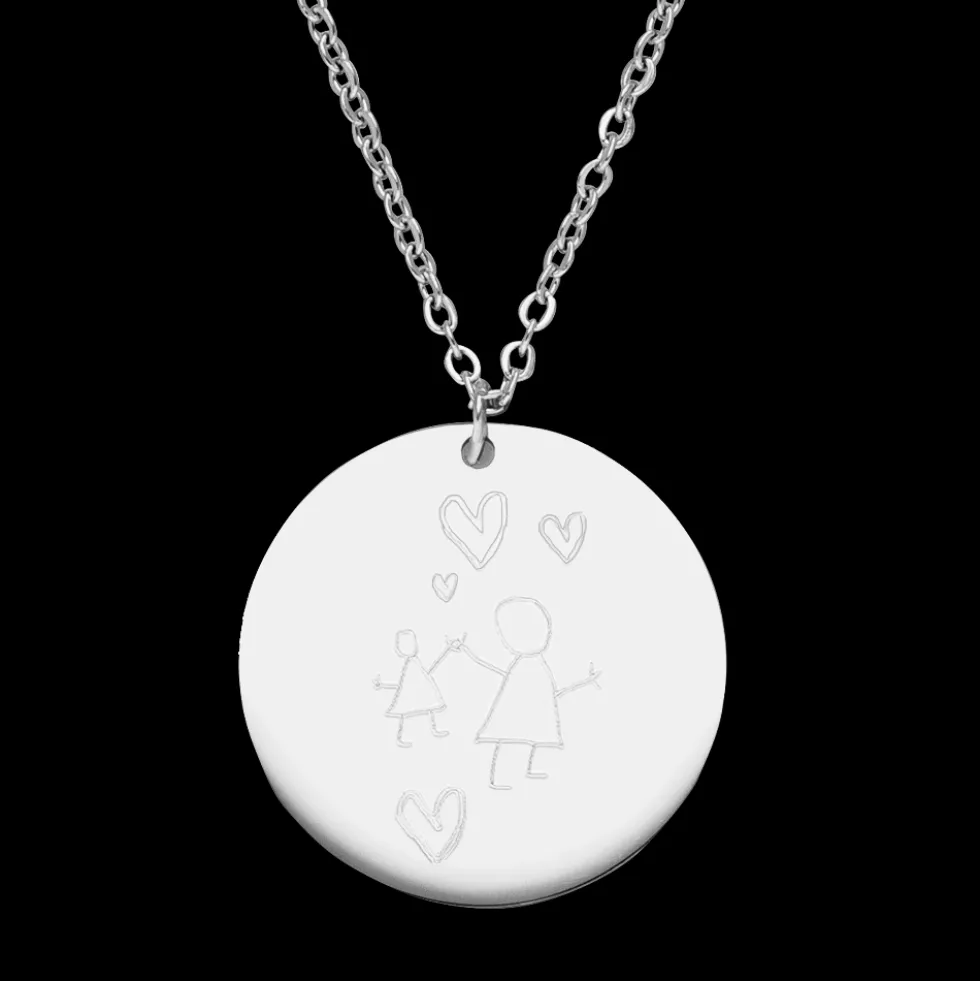 Zeichnung | Coinkette + Gravur