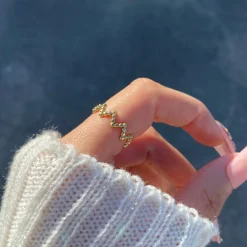 Zigzag Ring | 14K vergoldet