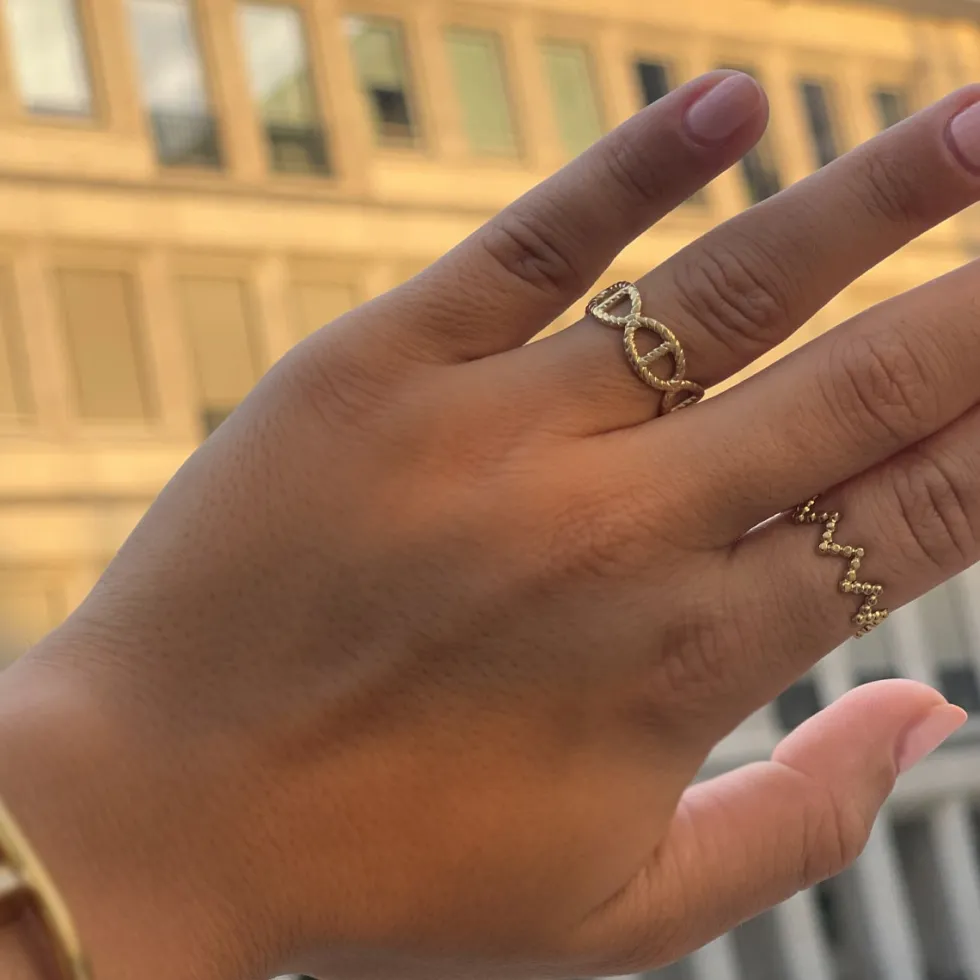 Zigzag Ring | 14K vergoldet