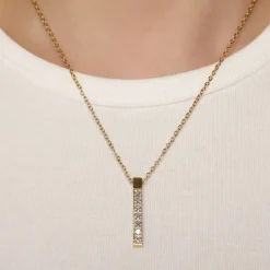 Zircon Bar Halskette | 18K vergoldet